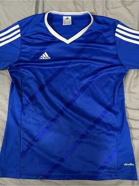 adidas Royal Blue Soccer Jersey with White Trim